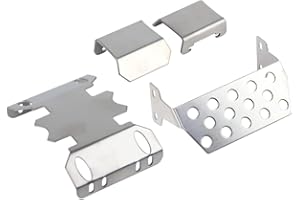 INJORA RC Skid Plate Set, RC Chassis Armor Protector Plate per 1/10 RC Crawler Axial SCX10 II 90046 90047 90059 90060