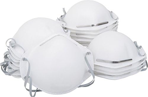(Pack of 20) Arvello Unisex Disposable Dust Masks FFP2 Protection Moulded Respirators , One Size, White