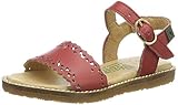 Material exterior: Cuero El Naturalista Kids E523 VAQUETILLA Geranio/Africa, Sandalias con Correa de Tobillo para Niñas, Rojo, 25 EU