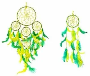 Mehruna Dream Catchers Wall Hangings For Home Decor Bedroom Livingroom Balcony Car Garden Party Cafe Handmade Dreamcatcher For Positivity Feathers Hanging Wall Decoration Items For Kids Room (Set of 2, 15L x 55Hcm)