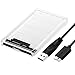 Produktbild WEIWEITOE-DE 2,5-Zoll-SATA-zu-Typ-C-transparente Festplatte Box USB 3.1 Mobile Festplatte Box USB-C-Lese-Notebook-Festplatte, Transparent,