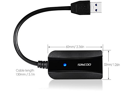 [USB3.0] Saicoo® USB 3.0 4 Slots 11 in 1 Digital Memory Card Reader / Writer, mit einem 13CM flexible USB-Cord-und Dual-SD-und Micro-SD-Steckplätze für SDXC, UHS-I SD, SDHC, SD, Micro SDXC, Micro SDHC, Micro SD, MMC - 3