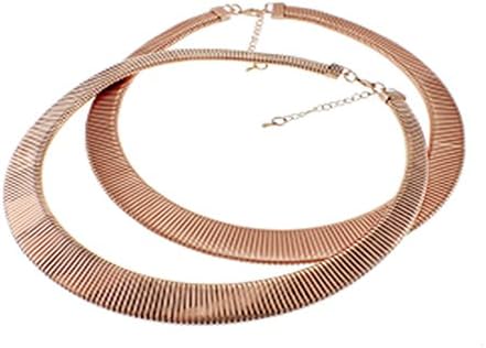 Set of 2 - Choker Necklace (Size 20 with 2 inch Extender) and Bracelet (Size 8 with 2 inch Extender) in Rose Gold Bond