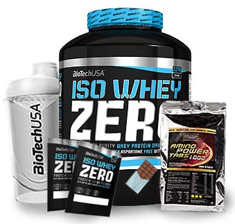 Biotech USA Iso Whey Zero (1 x 2.27 kg) + Shaker gratuits + Échantillons gratuits + acides aminés (Chocolate)