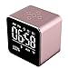 Produktbild Funk-Uhr Wireless Bluetooth-Lautsprecher Mini-Würfel tragbarer Lautsprecher mit LCD-Display Stereo-Subwoofer mit eingebautem Mikrofon für iPhone 6/6S/7 Plus/iPad/iPod MiniRoségold