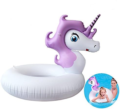 Inflatable Unicorn Pool Float - Mini Raft Tube - Outdoor Swimming - Unicorn Pool Toy For Baby Infants &amp; adults