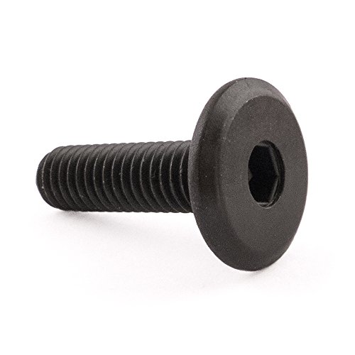 Muebles Conector tornillos, acabado en negro, M6 x 20 mm, 100 unidades)