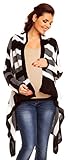 Zeta Ville Women's Maternity Waterfall Knit Coat Wrap Monochrome Cardigan - 349c