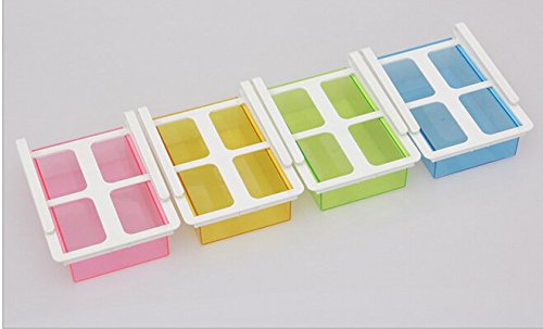 hibote Multi Kühlschrank Lagerung Schublade Gefrierschrank Lagerung Regal Kühlschrank Organizer Space Saver Regal, 20.5 * 15 * 7,3 cm [8 * 6 * 2.8 inch], Packung mit 2-Color Radom - 5
