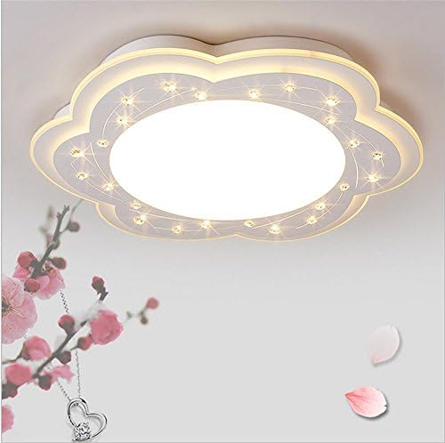 OOFAY Modern Master Bedroom Crystal Lamp LED Flush Mount Ceiling Light , warm and white , 35cm