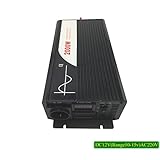 1 año de garantía XIJIA (2000 W Pico 4000 W Onda sinusoidal Pura inversor de Corriente DC 12 V 24 V 48 V a AC 220~230 V 50 Hz Solar conversor para Uso en casa Coche(DC12V to AC220V)