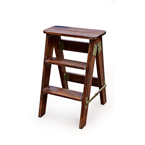 Preisvergleich Produktbild Ibuprofen Stuhlhocker Angelhocker Tritthocker Küchenhocker aus Massivem Holz, Tragbarer Tritthocker, Abnehmbarer 3-Stufen-Mehrzweckhocker, b