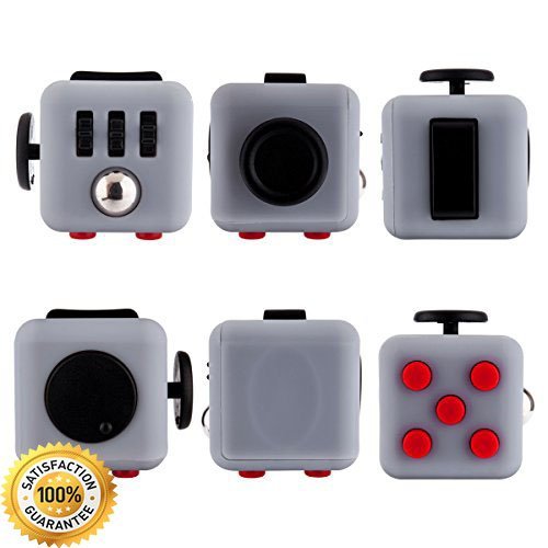ENJOY JuYi Fidget Cube Relieves Stress And Anxiety for Children and Adults (gray red) ENJOY JuYi Fidget Cube Relieves Stress And Anxiety for Children and Adults (gray red)