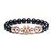 Produktbild ZUXIANWANG Handschnur,Classic König Krone Design Mens Bracelet Gold Silber Farbe Natur 8 Mm Stein Perlen Armbänder Für Männer Cool Biker Männlichen Schmuck Geschenk Rose Gold