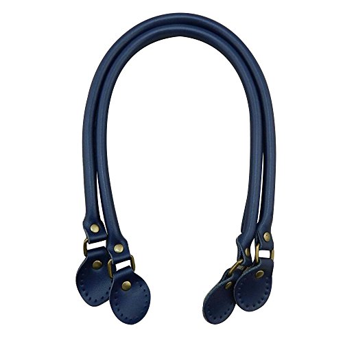 BEETEST Taschengriffe,2 Stück,60cm,PU Leder,DIY Ersatz Tote Taschengriffe Schulterriemen,Blau