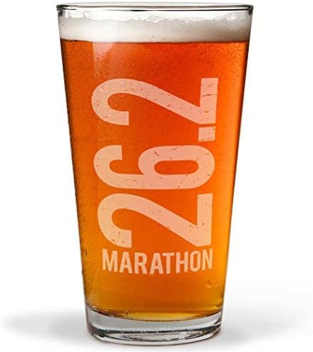 Running 26.2 Marathon Vertical Engraved Beer Pint Wine Taster Glasses for Men Decorative Wine Glass Beer Glass Wine Gifts