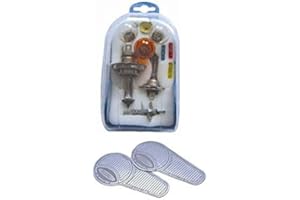 UNBEKANNT Eurolites Deflectors Headlamp Beam Adaptors Converters + 12pce Emergency Bulb & Fuse Kit ideal for any car Vehicles Travelling to Europe - FREE WHITE UK STICKER