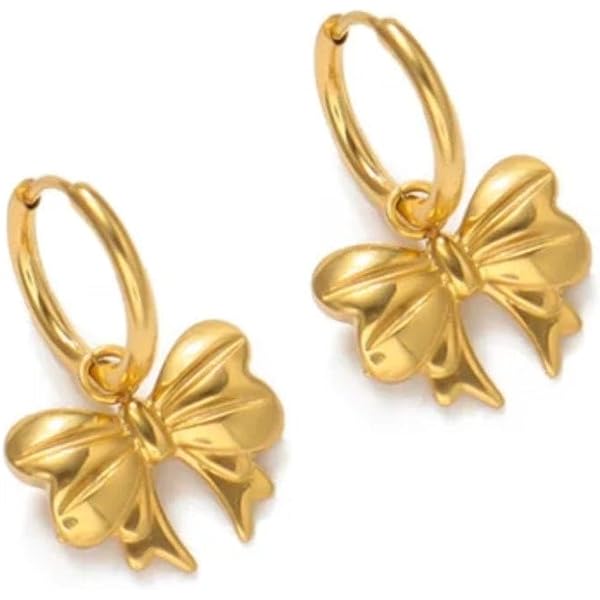 Rajputana Bow Earrngs For Women,Gold Slver Bow Rbbon Stud Earrngs Trendy Jewellery N 2024...