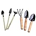 Produktbild uniquq 6 PCS/set Garten Werkzeug Set Schaufel Kultivator Maurerkelle Leaf Trimmer Rechen Miniatur Fairy Garden Bepflanzen transplanters Hand Tool Kit