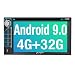 Produktbild PUMPKIN Android 9.0 Autoradio Radio mit Navi und DVD Player 4GB / 8 Core Unterstützt Bluetooth DAB + USB CD DVD Android Auto WiFi 4G MicroSD 2 Din 6,2 Zoll Bildschirm Universal