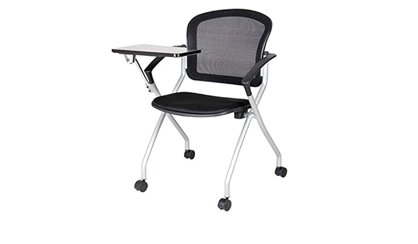 Training Chair Folding Chair With Writing Pad Office Chair On Casters Student Reporter Chair News Chair Foldable Color Black Size 59 54 95cm Amazon Co Uk Home Kitchen