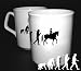 Produktbild Shirtzshop Dressurreiten Reiten Dressur Pferd Evolution BÜROTASSE BUEROTASSE TASSE KAFFETASSE MUG