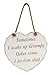 Produktbild Hanging Shabby Chic Heart Plaque - Sometimes I Wake Up Grumpy Other Times I Let Him Sleep