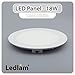 Produktbild LED Einbaustrahler Panel weiss rund Ø 22cm 18 Watt kaltweiß
