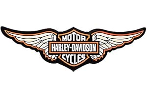 SUPER FABRIQUE Reflective Retro Stickers for Harley Motorcycle Helmet - With Harley Davidson Wings Logo
