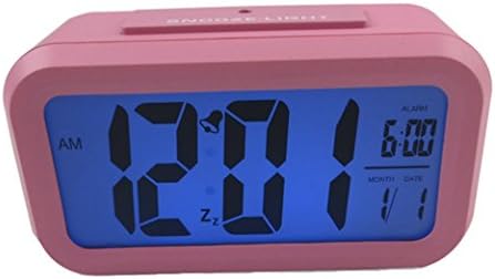 FANGDA Led Clock Smart Oversized Backlit Digital Display Intelligent Alarm Clock with Date and Time (Rose)