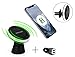 Price comparison product image MyGadget Wireless Qi Car Charger - Magnetic Holder for Dashboard & Air Vent Mount - Charging Dock Station + USB Plug for iPhone XS X 8, Galaxy S9 etc.