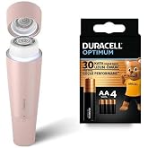 Philips 5000 Serisi Y&uuml;z Epilasyon Cihazı, BRR454/00 + Duracell Optimum AA Alkalin Kalem Piller, 1,5 V LR6/MN1500, 4&rsquo;l&uuml; Paket