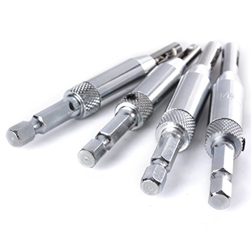 XCSOURCE® 4stk Selbstzentrierend Gelenk Bohrer Set Tür Schrank Pilot Löcher HSS Hex Rezess BI054 - 6