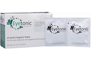 Eyetonic Eyelid Wipes with Aloe Vera - For daily hydration and hygeine of the ocular area - 20 Wipes per Box