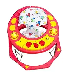 Baby Walker for Boys and Girls with Music and Light Apple Star Model (Red)