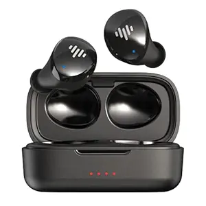 iLuv TB100 Black True Wireless Earbuds Cordless in-Ear Bluetooth 5.0 with Hands-Free Call Microphone, IPX6 Waterproof Protection, High-Fidelity Sound; Includes Compact Charging Case & 3 Ear Tips