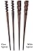 Evolatree - Pair Of Hand Carved Wide Cut Spiral Sono Wood High Gloss Hair Chopsticks - 7.5"