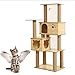 Produktbild MICHEN Klettergerüst Für Katzen, Katzenstreu Für Katzen, Klettergerüst Für Katzenbaum - Massivholzmaterial, Braune Seilabdeckung Aus Sisal -150CM