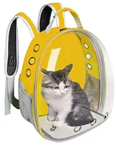 Dog Trust Astronaut Pet Cat Dog Puppy Carrier Travel Bag Space Capsule Backpack Breathable (yallow)