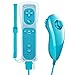 Produktbild Pekyok Wii Controller und Nunchuk, DW12 Nintendo Wii Remote und Nunchuck mit Silikonhülle und Handschlaufe für Wii und Wii U-Blau