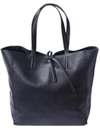 FLORENCE LEATHER MARKET Borsa Shopping Babila in cuoio con chiusura a laccetto - 9121 - Borse in pelle
