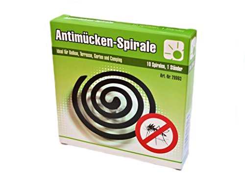 10er Set Antimücken-Spiralen + 1 Ständer, Mückenschutz Mückenvertreiber Moskitovertreiber