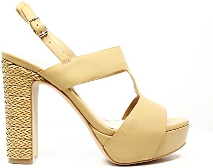 LUCIANO BARACHINI 6045B NATURAL WOMEN'S SHOES SANDALS HEEL, 2016 NEW COLLECTION SPRING SUMMER 6045