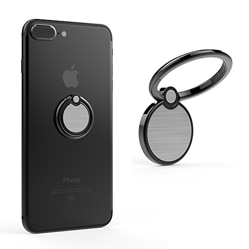 SKYEE Anello Supporto Smartphone, Anello Supporto Cellulare 360 Gradi Rotazionecon con Adesivi 3M, Gancio Anti-Drop, Grip And Stand per iPhone X 8 Smartphone e Tablets (Grigio)