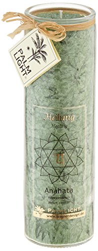 Palm Light 4041678000837 Kerze, Anahata-Chakra, circa 100 Stunden Brenndauer, 20 cm, grün - 2