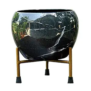 Arstory Gardening Iron Stand with Painted Pot (Model 1206S)