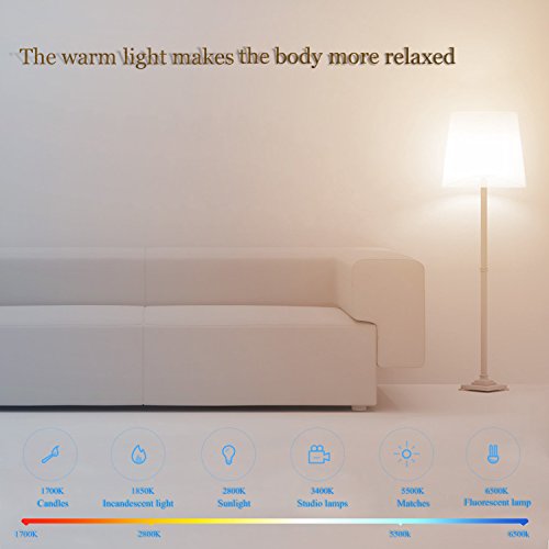 Ollivan®Original Xiaomi Yeelight Smartl Nachttischlampe -LED Lampe Birne Lichtsteuerung – Leuchtdichte verstellen -mit WIFI und APP Ferndatenverarbeitung - 5