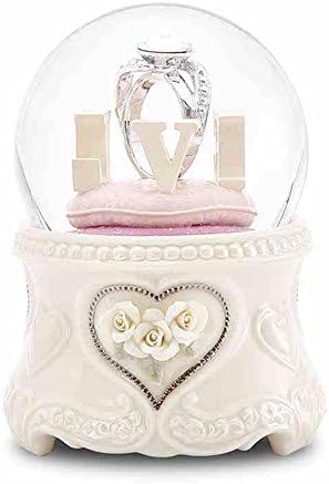 Comfot Crystal Ball Music Box Married Wedding Girlfriend Love Diamond Ring Birthday Gift