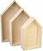 Produktbild FEIHOFF Toys Basteln - Holzbox - Hausform - Sperrholz - 3er Set