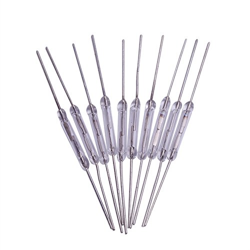 Cylewet CLW1004 Interruttore reed rivestito di piombo, normalmente aperto (N/O), a induzione elettromagnetica, per Arduino, confezione da 10 pezzi